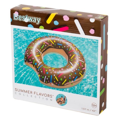 BESTWAY 36118 Koło do pływania donut 107cm brązowe BESTWAY 36118 Koło do pływania donut 107cm brązowe