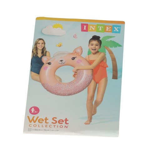 INTEX 59266 Koło do pływania zwierzak różowy