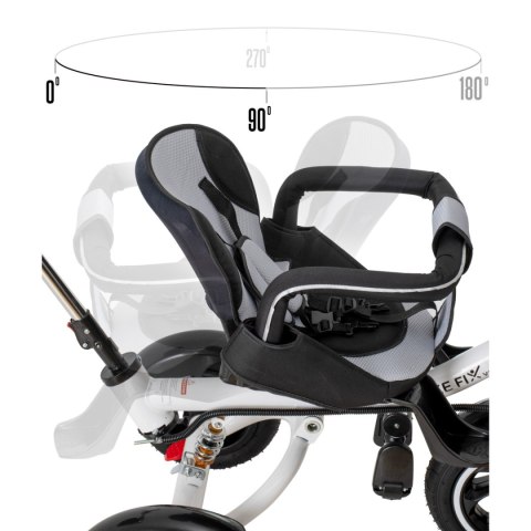 Rowerek Trójkołowy Trike Fix V3 czarny PODWÓJNE STEROWANIE