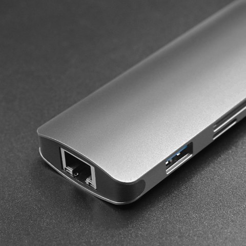 AdapterUSB 3.1 C męski / HDMI żeńskie | USB 3.0 żeńskie | RJ-45 żeńskie | SD | MICRO SD | PD AdapterUSB 3.1 C męski / HDMI żeńskie | USB 3.0 żeńskie | RJ-45 żeńskie | SD | MICRO SD | PD
