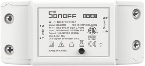 SONOFF BASIC R2 inteligentny bezprzewodowy przełącznik przekaźnik sterownik Wi-Fi biały SONOFF BASIC R2 inteligentny bezprzewodowy przełącznik przekaźnik sterownik Wi-Fi biały