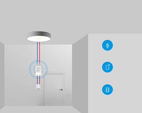 SONOFF BASIC R2 inteligentny bezprzewodowy przełącznik przekaźnik sterownik Wi-Fi biały SONOFF BASIC R2 inteligentny bezprzewodowy przełącznik przekaźnik sterownik Wi-Fi biały