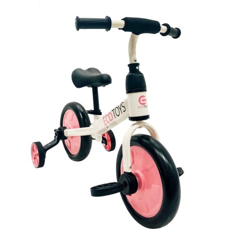 Rower rowerek biegowy z pedałami 3w1 kółka boczne Ecotoys Rower rowerek biegowy z pedałami 3w1 kółka boczne Ecotoys