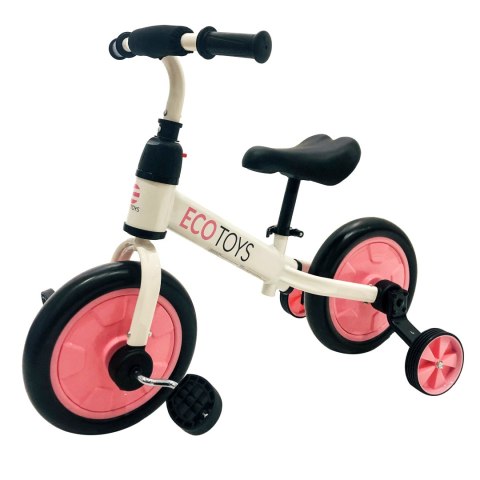 Rower rowerek biegowy z pedałami 3w1 kółka boczne Ecotoys Rower rowerek biegowy z pedałami 3w1 kółka boczne Ecotoys