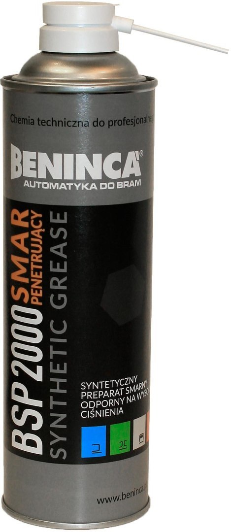 Smar syntetyczny (penetrujący) Beninca BSP2000 500ml do bram/automatyki/napędów Smar syntetyczny (penetrujący) Beninca BSP2000 500ml do bram/automatyki/napędów