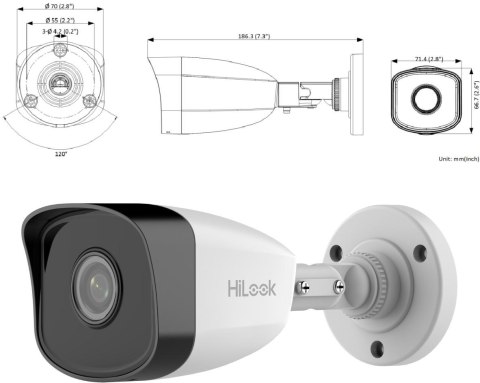 Kamera IP Hilook bullet 5MP IPCAM-B5 IR30 2.8mm Kamera IP Hilook bullet 5MP IPCAM-B5 IR30 2.8mm