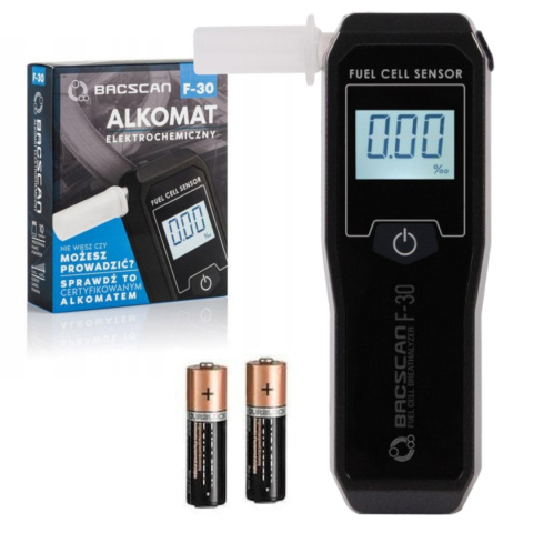 Alkomat BACscan F-30 elektrochemiczny. Kalibracja 24mc - 10 lat gwarancji. Alkomat BACscan F-30 elektrochemiczny. Kalibracja 24mc - 10 lat gwarancji.
