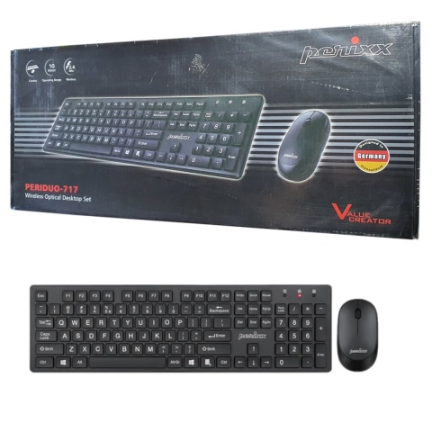 Zestaw bezprzewodowy klawiatura+mysz Perixx PERIDUO-717 czarny