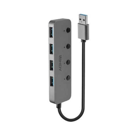 Hub USB 3.0 LINDY 3 Ports, RJ-45 Gigabit Ethernet, czarny Hub USB 3.0 LINDY 3 Ports, RJ-45 Gigabit Ethernet, czarny