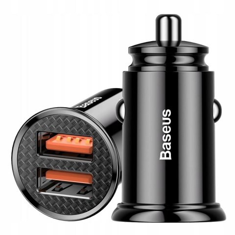 Ładowarka samochodowa Baseus Circular BS-C16Q1 CCALL-YD01 30W z dwoma gniazdami USB Quick Charge 3.0 Ładowarka samochodowa Baseus Circular BS-C16Q1 CCALL-YD01 30W z dwoma gniazdami USB Quick Charge 3.0