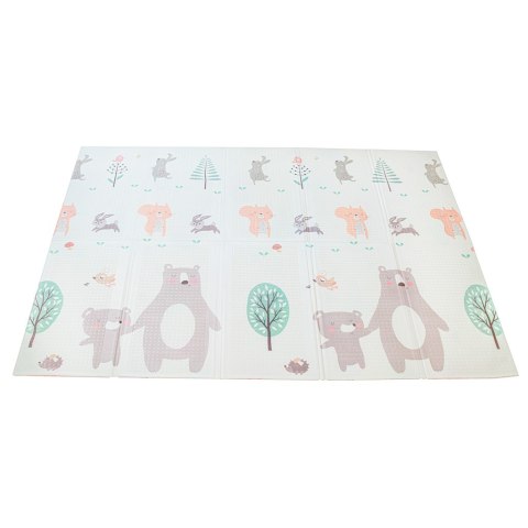 Mata Edukacyjna składana piankowa dwustronna jeż/miś 150x195cm Mata Edukacyjna składana piankowa dwustronna jeż/miś 150x195cm