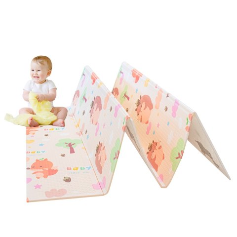 Mata Edukacyjna składana piankowa dwustronna jeż/miś 150x195cm Mata Edukacyjna składana piankowa dwustronna jeż/miś 150x195cm