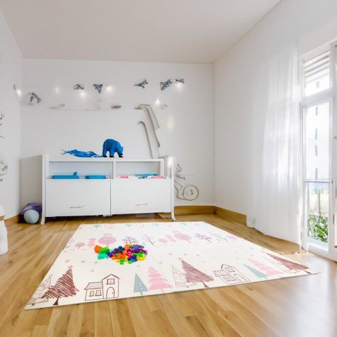 Mata edukacyjna składana piankowa dwustronna ulica las 150x190cm Mata edukacyjna składana piankowa dwustronna ulica las 150x190cm