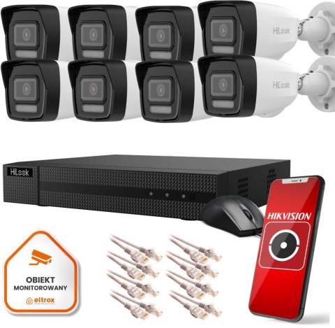 Profesjonalny zestaw do monitoringu Hilook z 8 kamerami IP FullHD Profesjonalny zestaw do monitoringu Hilook z 8 kamerami IP FullHD