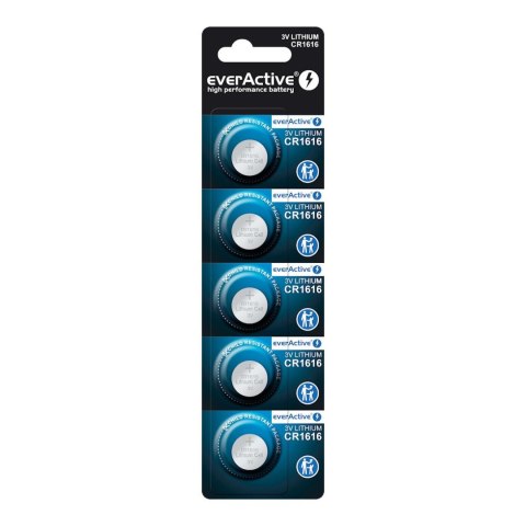 Bateria litowa mini everActive CR1616 - blister 5 sztuk Bateria litowa mini everActive CR1616 - blister 5 sztuk