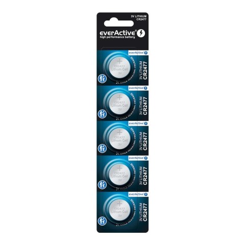 Bateria litowa mini everActive CR2477 - blister 5 sztuk Bateria litowa mini everActive CR2477 - blister 5 sztuk