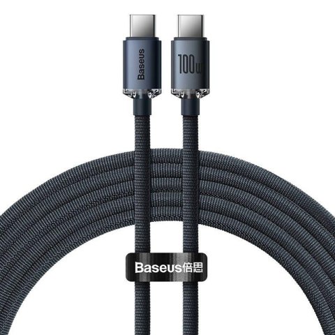 Kabel przewód USB-C PD 2.0 120cm Baseus Crystal CAJY000601 Quick Charge 3.0 5A z obsługą szybkiego ładowania 100W Kabel przewód USB-C PD 2.0 120cm Baseus Crystal CAJY000601 Quick Charge 3.0 5A z obsługą szybkiego ładowania 100W