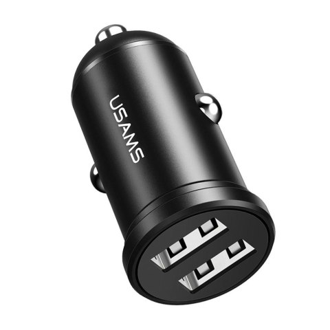 Ładowarka samochodowa Usams US-CC114 2xUSB-A 2,4A -czarna Ładowarka samochodowa Usams US-CC114 2xUSB-A 2,4A -czarna