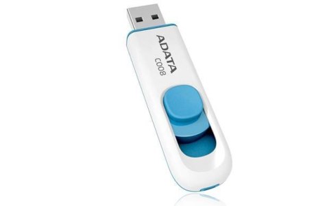 Pendrive ADATA C008 64GB USB 2.0 White-blue Pendrive ADATA C008 64GB USB 2.0 White-blue
