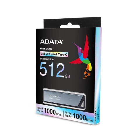 Pendrive ADATA UE800 512GB USB 3.1 Type-C Silver Pendrive ADATA UE800 512GB USB 3.1 Type-C Silver