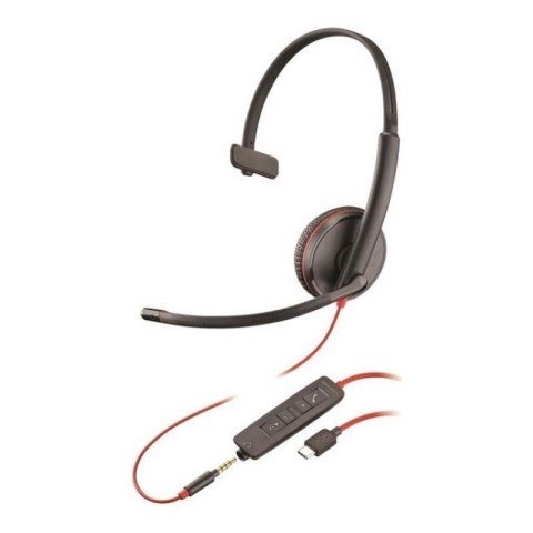 Słuchawki z mikrofonem Poly BLACKWIRE C3215 USB-C czarne Słuchawki z mikrofonem Poly BLACKWIRE C3215 USB-C czarne