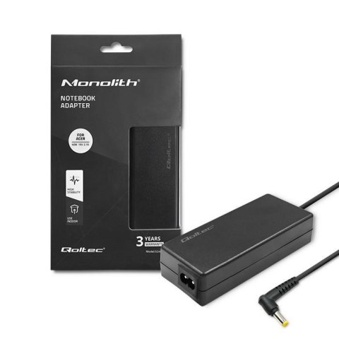 Zasilacz do laptopa Qoltec Acer 40W | 19V | 2.1A | 5.5*1.7 | +kabel zasilający Zasilacz do laptopa Qoltec Acer 40W | 19V | 2.1A | 5.5*1.7 | +kabel zasilający