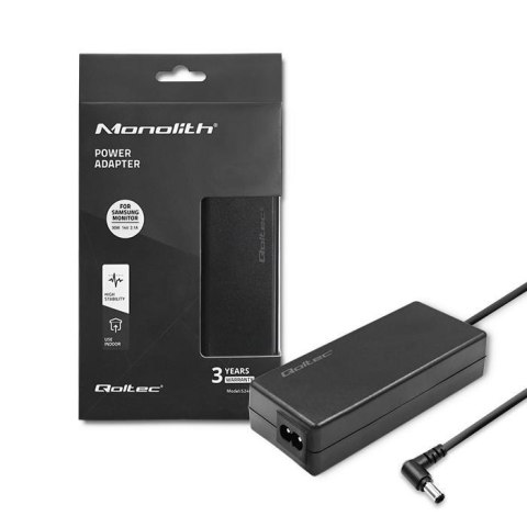 Zasilacz sieciowy Qoltec do monitora Samsung 30W | 14V | 2.1A | 6.5*4.4+pin Zasilacz sieciowy Qoltec do monitora Samsung 30W | 14V | 2.1A | 6.5*4.4+pin