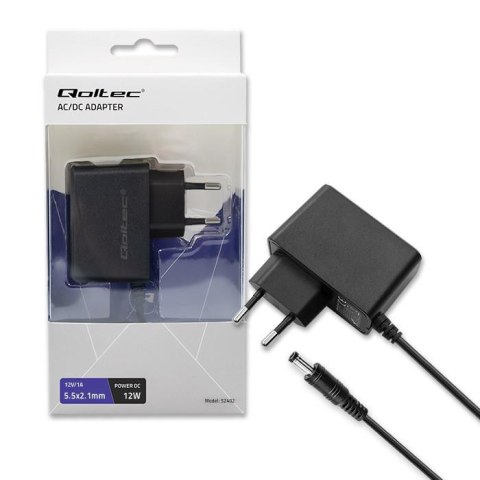 Zasilacz sieciowy Qoltec wtyczkowy 12W | 12V | 1A | 5.5*2.1 Zasilacz sieciowy Qoltec wtyczkowy 12W | 12V | 1A | 5.5*2.1