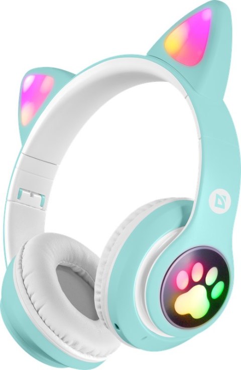 SŁUCHAWKI DEFENDER BLUETOOTH FREEMOTION B585 LED SELEDYN SŁUCHAWKI DEFENDER BLUETOOTH FREEMOTION B585 LED SELEDYN