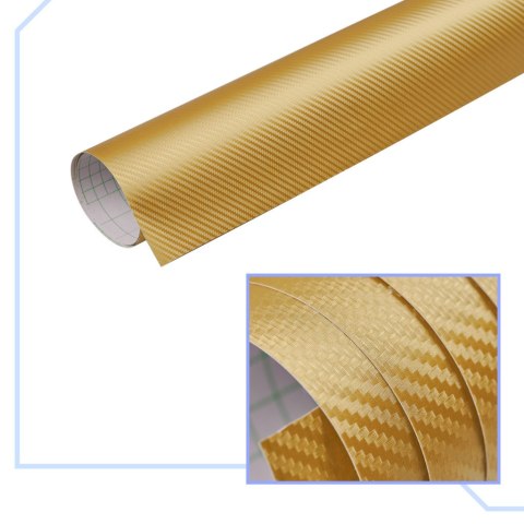 Folia odcinek carbon 3D złota 1,27x0,5m Folia odcinek carbon 3D złota 1,27x0,5m