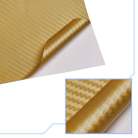 Folia odcinek carbon 3D złota 1,27x0,5m Folia odcinek carbon 3D złota 1,27x0,5m