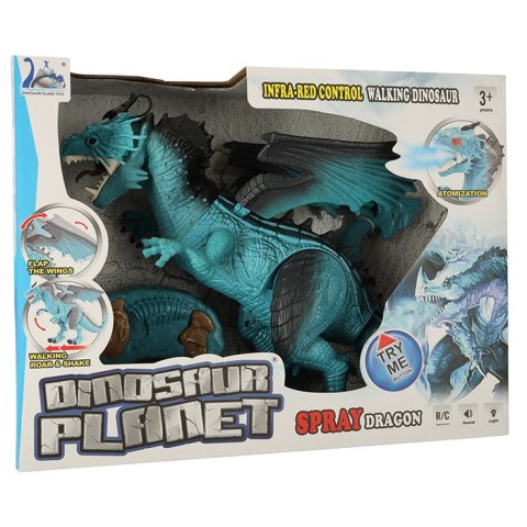 Dinozaur RC Smok sterowany - chodzi ryczy zionie parą 41 cm Dinozaur RC Smok sterowany - chodzi ryczy zionie parą 41 cm