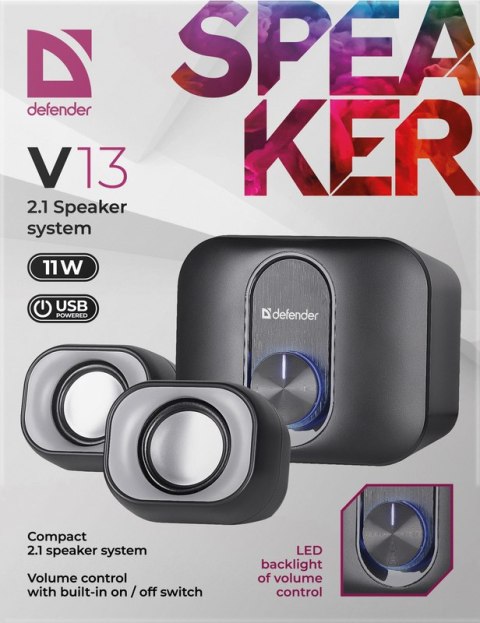 GŁOŚNIKI DEFENDER V13 2.1 11W USB GŁOŚNIKI DEFENDER V13 2.1 11W USB