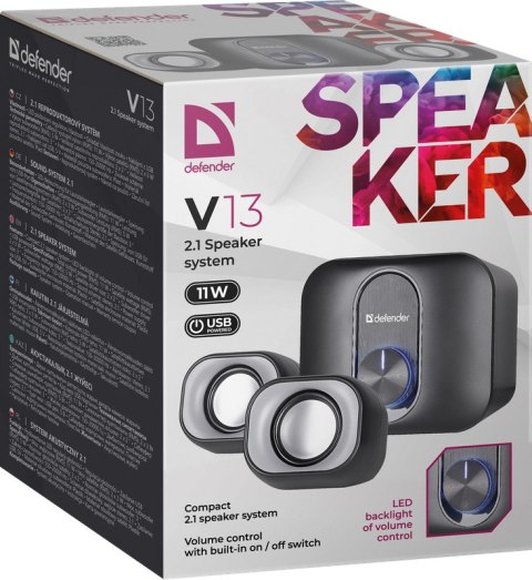 GŁOŚNIKI DEFENDER V13 2.1 11W USB GŁOŚNIKI DEFENDER V13 2.1 11W USB