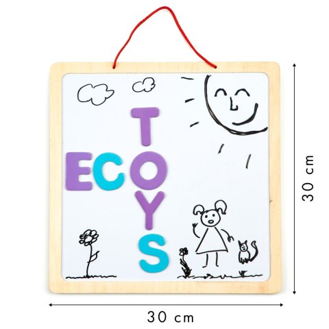 Tablica edukacyjna 3w1 magnetyczna kredowa literki Tablica edukacyjna 3w1 magnetyczna kredowa literki