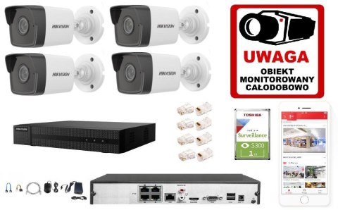 Zestaw do monitoringu domu, biura, firmy IP Hikvision IPH4TH4HD Zestaw do monitoringu domu, biura, firmy IP Hikvision IPH4TH4HD