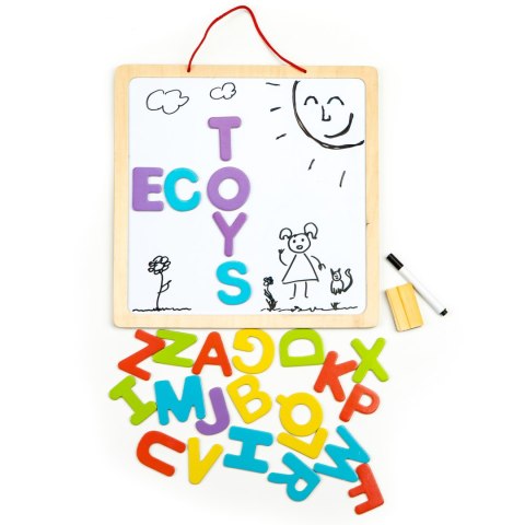 Tablica edukacyjna 3w1 magnetyczna kredowa literki Tablica edukacyjna 3w1 magnetyczna kredowa literki