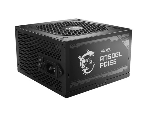 Zasilacz MSI MAG A750GL PCIE5 750W 120mm 80+ Gold Zasilacz MSI MAG A750GL PCIE5 750W 120mm 80+ Gold