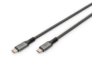 Kabel połączeniowy DIGITUS PREMIUM USB 4.0 Typ USB C/USB C M/M 20Gbps PD 3.0 60W 4K 60Hz czarny nylon 3m