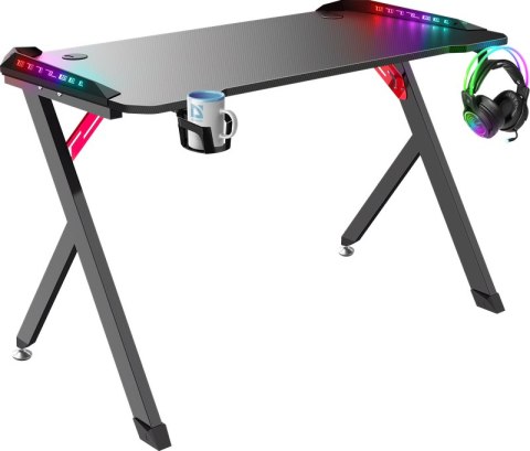 BIURKO DEFENDER SPIRIT RGB CZARNE GAMING BIURKO DEFENDER SPIRIT RGB CZARNE GAMING