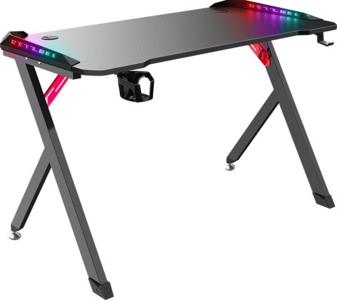 BIURKO DEFENDER SPIRIT RGB CZARNE GAMING BIURKO DEFENDER SPIRIT RGB CZARNE GAMING
