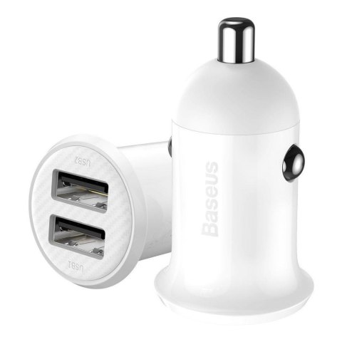 Ładowarka samochodowa Baseus Grain Pro CCALLP-02 4.8A z dwoma gniazdami USB Ładowarka samochodowa Baseus Grain Pro CCALLP-02 4.8A z dwoma gniazdami USB