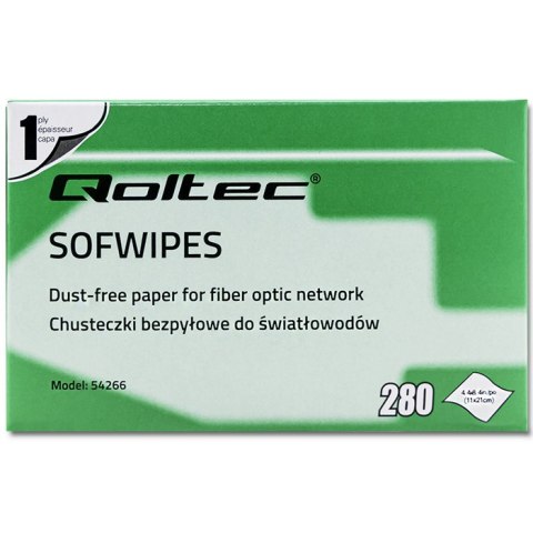 Qoltec Chusteczki bezpyłowe do światłowodów Qoltec Chusteczki bezpyłowe do światłowodów