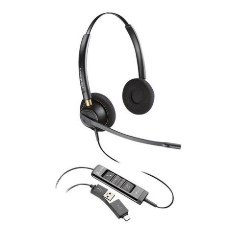 Słuchawki z mikrofonem Poly EncorePro 525 USB-A/C czarne Słuchawki z mikrofonem Poly EncorePro 525 USB-A/C czarne