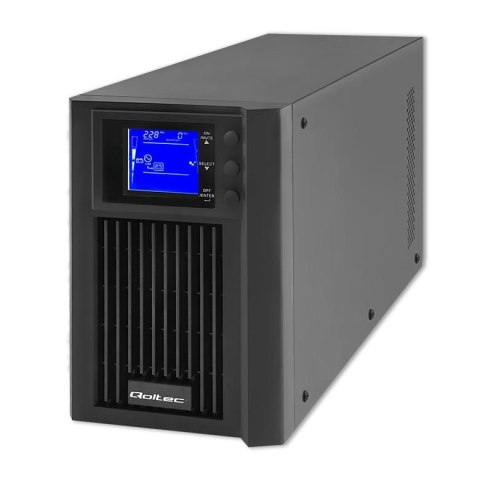 Zasilacz awaryjny UPS Qoltec On-line | Pure Sine Wave | 2kVA | 1.6kW | LCD | USB Zasilacz awaryjny UPS Qoltec On-line | Pure Sine Wave | 2kVA | 1.6kW | LCD | USB