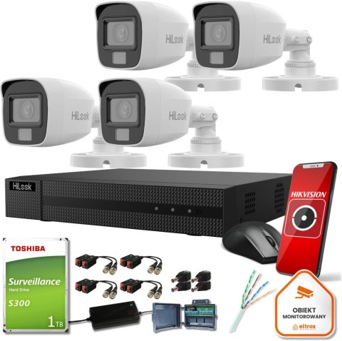 Zestaw monitoringu Hilook 4 kamer IP TVICAM-TB5M-20DL dysk 1TB Zestaw monitoringu Hilook 4 kamer IP TVICAM-TB5M-20DL dysk 1TB