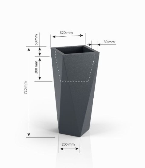 DESIGNERSKA DONICA MONUMO VASO BIAŁA