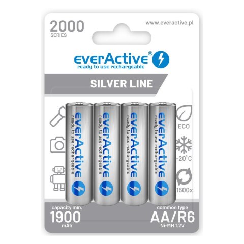 Akumulatorki AA/R6 everActive Silver Line 2000 mAh 4 sztuki Akumulatorki AA/R6 everActive Silver Line 2000 mAh 4 sztuki