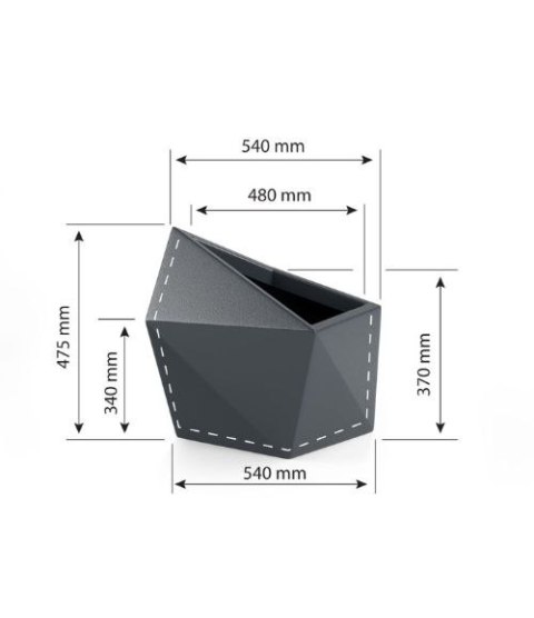DESIGNERSKA DONICA MONUMO ASTRO ANTRACYT