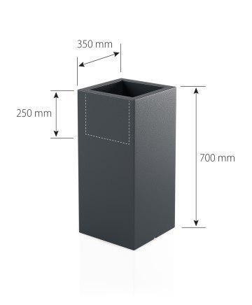 DESIGNERSKA DONICA MONUMO TOWER POT BIAŁA